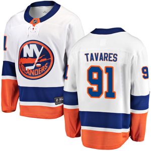 Herren New York Islanders Eishockey Trikot John Tavares #91 Breakaway Weiß Fanatics Branded Auswärts